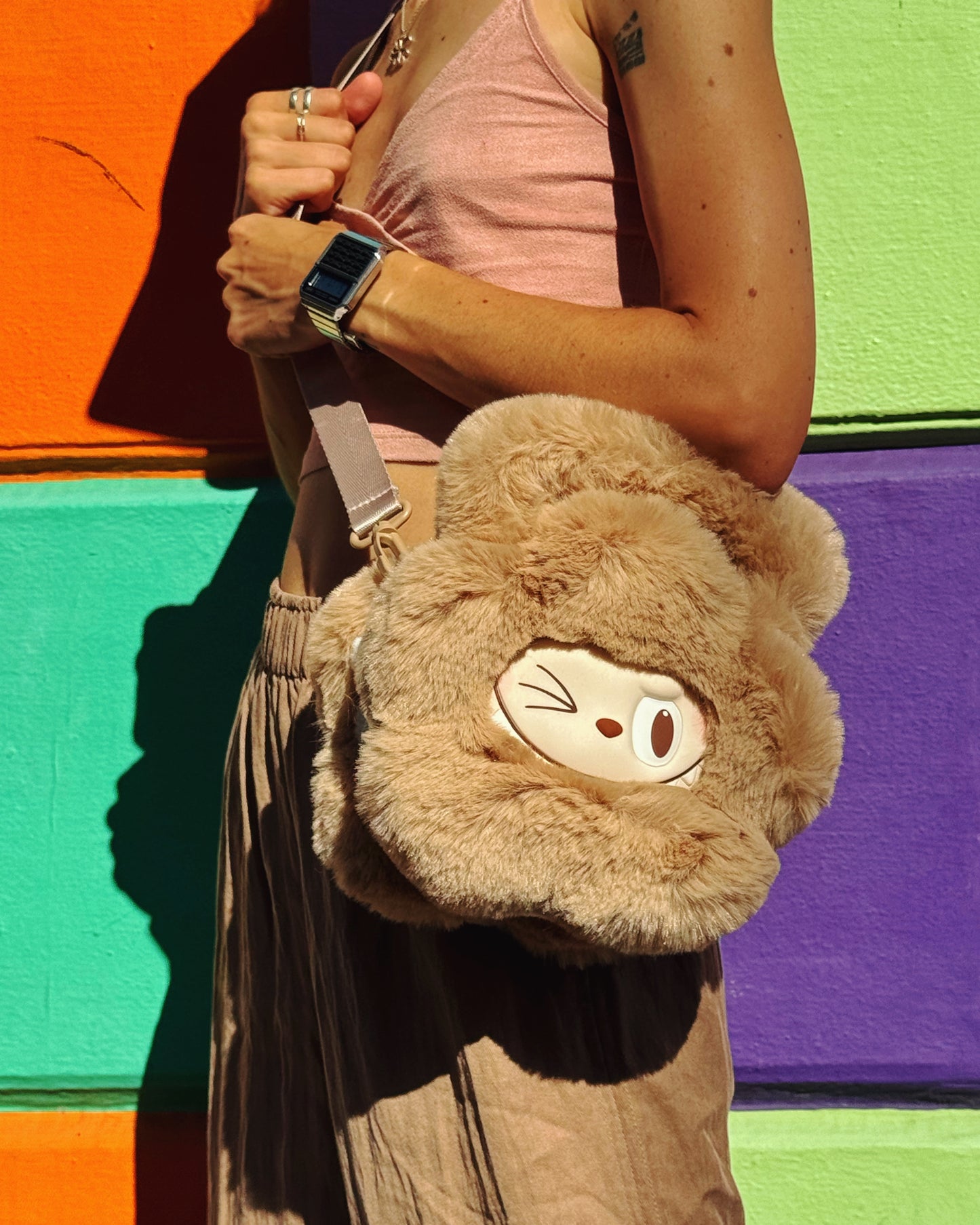 THE MONSTERS Classic Series - Plush Flower Bag (Brown)