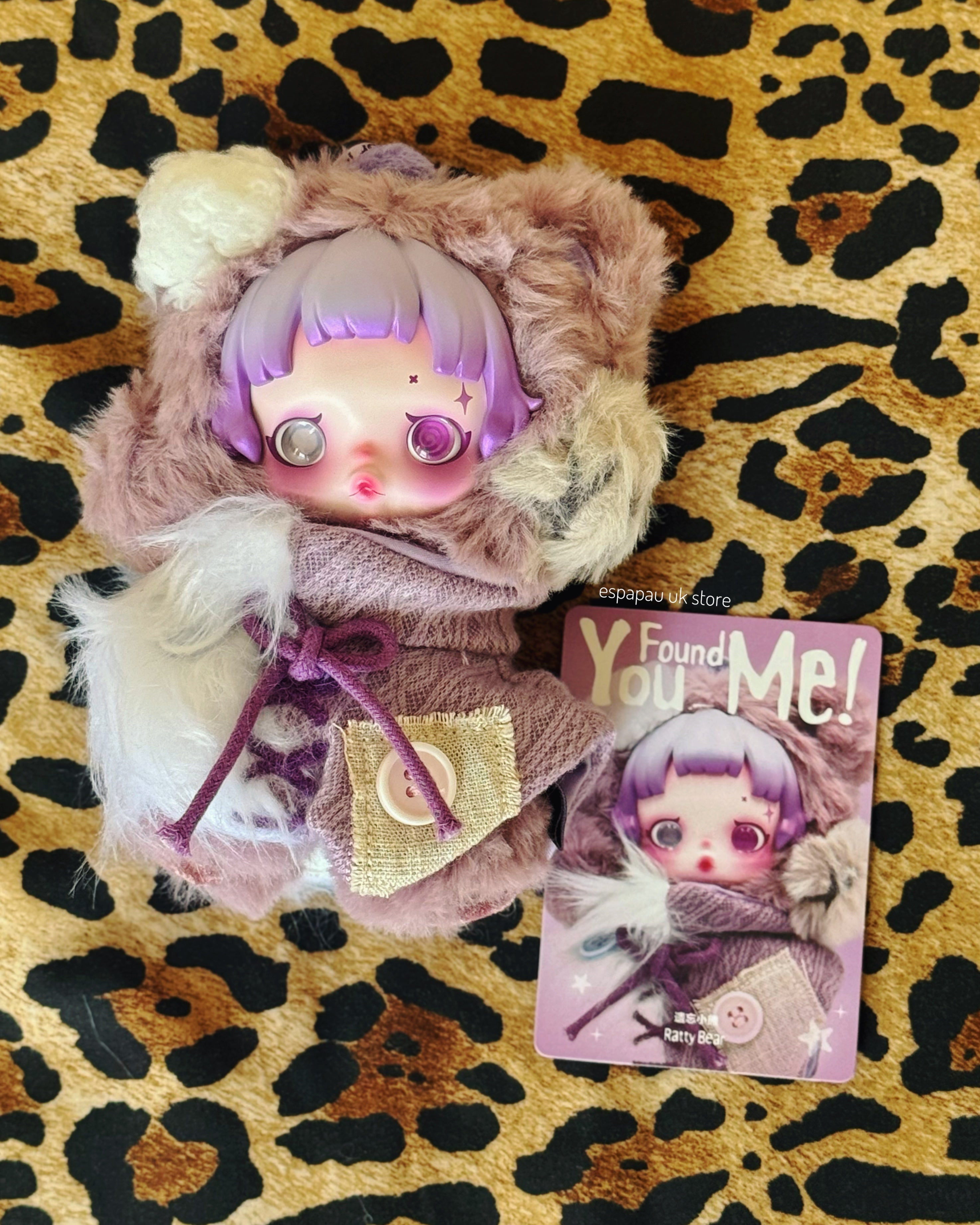 ぬいぐるみ SKULLPANDA You Found Me!(Ratty Bear) Skullpanda You Found Me Series Plush Doll Pendant Ratty Bear